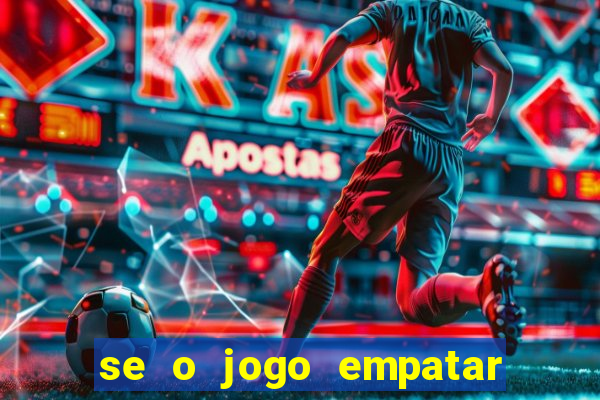 se o jogo empatar hoje quem ganha